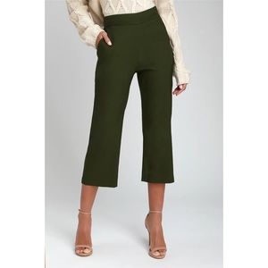 Bromley Olive Green Cropped Trouser Pants
LuLu